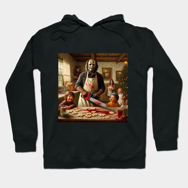 Christmas Horror Design 8/10 Hoodie by Maverick Media